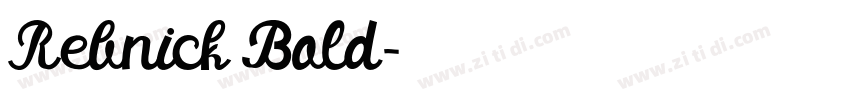 Rebnick Bold字体转换